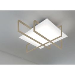 CROSS 70 DI TOP LIGHT PLAFONIERA MEDIA 2XE27 BIANCA, SABBIA O NERA Top Light Illuminazione - Cristalensi Shop Online