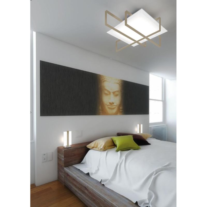 CROSS 70 DI TOP LIGHT PLAFONIERA MEDIA 2XE27 BIANCA, SABBIA O NERA Top Light Illuminazione - Cristalensi Shop Online