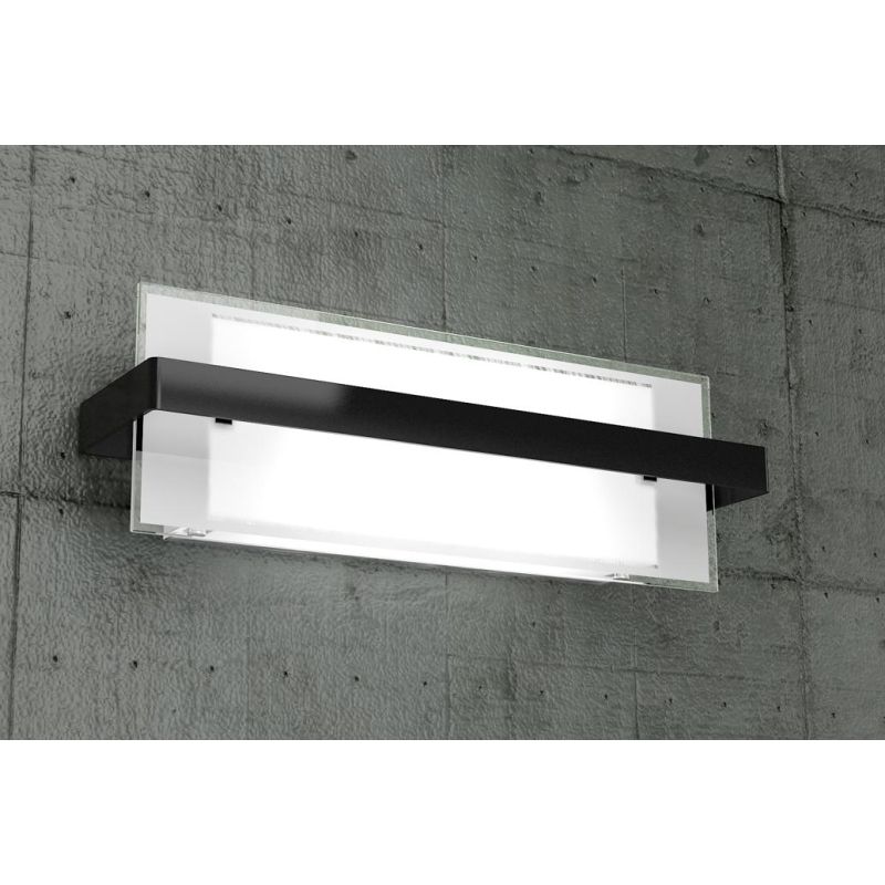 CROSS APPLIQUE MEDIO CM 44 CON MONTATURA BIANCA,SABBIA O NERA VETRO SATINATO Top Light Illuminazione - Cristalensi Shop Online