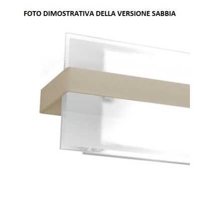 CROSS APPLIQUE MEDIO CM 44 CON MONTATURA BIANCA,SABBIA O NERA VETRO SATINATO Top Light Illuminazione - Cristalensi Shop Online