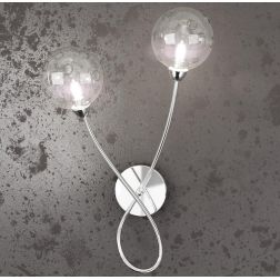 SUPER BALL APPLIQUE IN METALLO CROMATO E VETRI TRASPARENTI Top Light Illuminazione - Cristalensi Shop Online