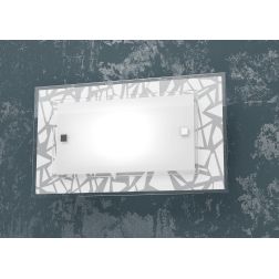 STRIPES APPLIQUE MODERNA CON VETRO SERIGRAFATO LARGHEZZA CM 30 LAMPADINA ATTACCO E27 Top Light Illuminazione - Cristalensi Shop