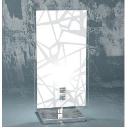 STRIPES LAMPADA DA TAVOLO IN VETRO SERIGRAFATO MODERNA LAMPADINA ATTACCO G9 Top Light Illuminazione - Cristalensi Shop Online 2