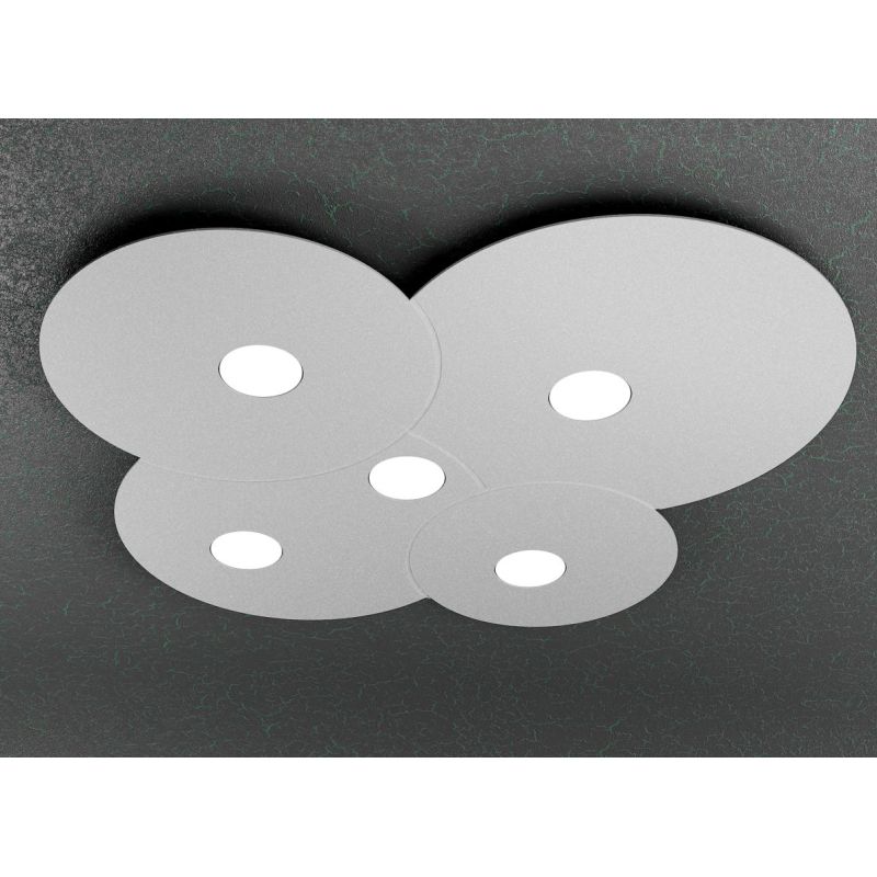 CLOUD PLAFONIERA 5 LUCI IN METALLO TRE COLORI CON LAMPADINE LED SOSTITUIBILI Top Light Illuminazione - Cristalensi Shop Online