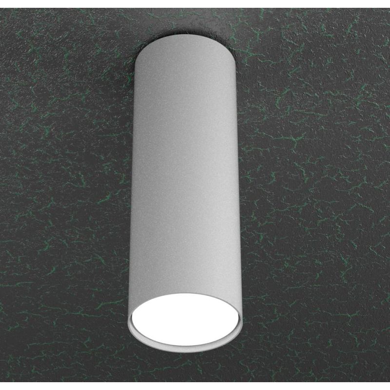 CLOUD PLAFONIERA CILINDRICA MODERNA ALTA CM 25 IN METALLO 3 COLORI CON LAMPADINA ATTACCO GX53 Top Light Illuminazione - Cristale