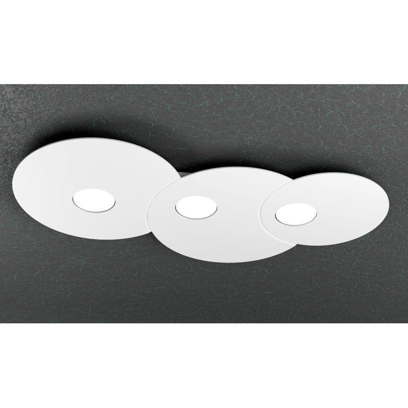 CLOUD PLAFONIERA 3 LUCI IN METALLO 3 COLORI DESIGN MODERNO LAMPADINE ATTACCO GX53 Top Light Illuminazione - Cristalensi Shop Onl