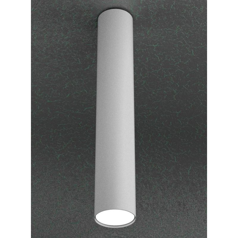 CLOUD PLAFONIERA CILINDRICA ALTA CM 50 MODERNA IN METALLO 3 COLORI CON LAMPADINA ATTACCO GX53 Top Light Illuminazione - Cristale
