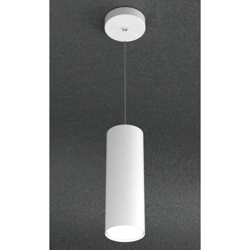 CLOUD SOSPENSIONE SINGOLA CILINDRICA MODERNA IN METALLO 3 COLORI CON LAMPADINA ATTACCO GX53 Top Light Illuminazione - Cristalens