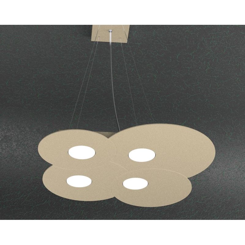 CLOUD SOSPENSIONE DOPPIA ILLUMINAZIONE 6 LUCI IN METALLO 3 COLORI LAMPADINE ATTACCO GX53 Top Light Illuminazione - Cristalensi S
