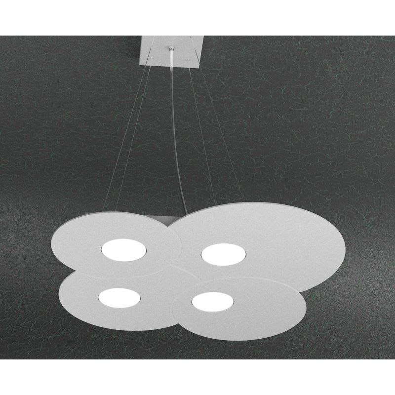 CLOUD SOSPENSIONE DOPPIA ILLUMINAZIONE 6 LUCI IN METALLO 3 COLORI LAMPADINE ATTACCO GX53 Top Light Illuminazione - Cristalensi S