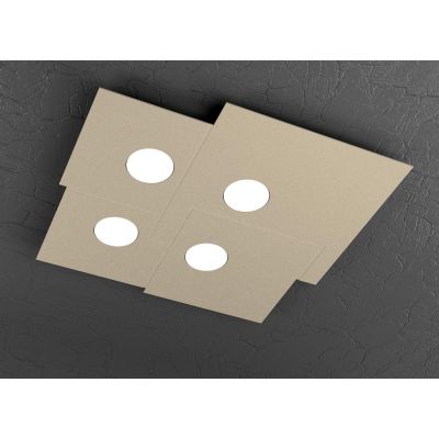 PLATE PLAFONIERA 4 LUCI IN METALLO QUATTRO COLORI CON LAMPADINE LED SOSTITUIBILI Top Light Illuminazione - Cristalensi Shop Onli