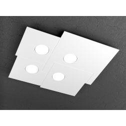 PLATE PLAFONIERA 4 LUCI IN METALLO QUATTRO COLORI CON LAMPADINE LED SOSTITUIBILI Top Light Illuminazione - Cristalensi Shop Onli 2