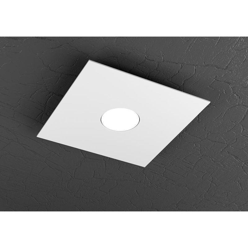 PLATE PICCOLA PLAFONIERA IN METALLO 4 COLORI 1 SOLA LUCE MODERNA LAMPADINE ATTACCO GX53 Top Light Illuminazione - Cristalensi Sh