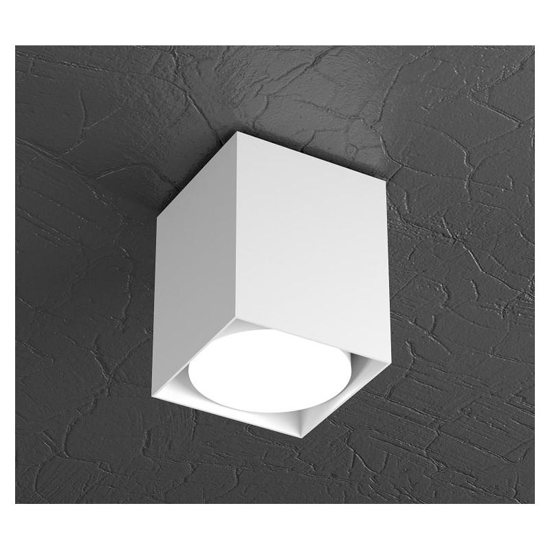 PLATE FARETTO A CUBO DA SOFFITTO IN METALLO 4 COLORI CON LAMPADINA ATTACCO GX53 Top Light Illuminazione - Cristalensi Shop Onlin