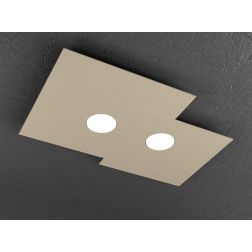 PLATE PLAFONIERA 2 LUCI IN METALLO 4 COLORI DESIGN MODERNO LAMPADINE ATTACCO GX53 Top Light Illuminazione - Cristalensi Shop Onl 2