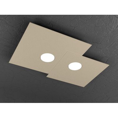 PLATE PLAFONIERA 2 LUCI IN METALLO 4 COLORI DESIGN MODERNO LAMPADINE ATTACCO GX53 Top Light Illuminazione - Cristalensi Shop Onl