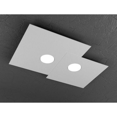 PLATE PLAFONIERA 2 LUCI IN METALLO 4 COLORI DESIGN MODERNO LAMPADINE ATTACCO GX53 Top Light Illuminazione - Cristalensi Shop Onl
