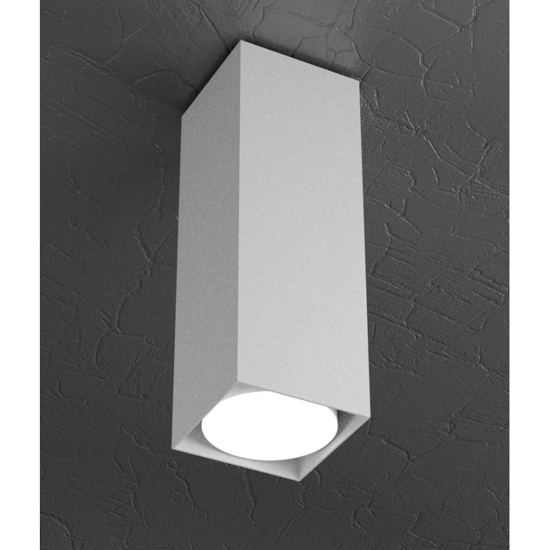 PLATE FARETTO DA SOFFITTO ALTEZZA CM 25 IN METALLO 4 COLORI CON LAMPADINA ATTACCO GX53 Top Light Illuminazione - Cristalensi Sho