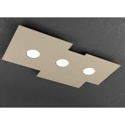 PLATE PLAFONIERA 3 LUCI IN METALLO QUATTRO COLORI CON LAMPADINE LED SOSTITUIBILI Top Light Illuminazione - Cristalensi Shop Onli 2