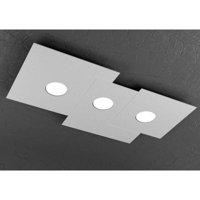 PLATE PLAFONIERA 3 LUCI IN METALLO QUATTRO COLORI CON LAMPADINE LED SOSTITUIBILI Top Light Illuminazione - Cristalensi Shop Onli