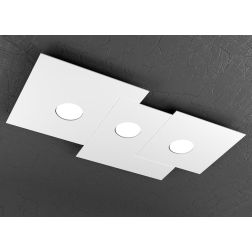 PLATE PLAFONIERA 3 LUCI IN METALLO QUATTRO COLORI CON LAMPADINE LED SOSTITUIBILI Top Light Illuminazione - Cristalensi Shop Onli