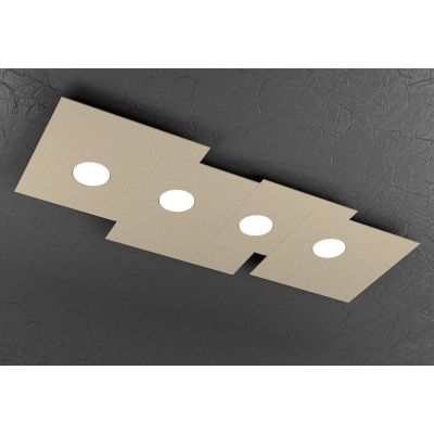 PLATE PLAFONIERA 4 LUCI IN METALLO 4 COLORI DESIGN MODERNO LAMPADINE ATTACCO GX53 Top Light Illuminazione - Cristalensi Shop Onl
