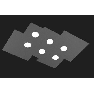 PLATE PLAFONIERA 6 LUCI IN METALLO 4 COLORI DESIGN MODERNO LAMPADINE ATTACCO GX53 Top Light Illuminazione - Cristalensi Shop Onl