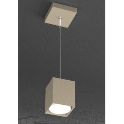 PLATE SOSPENSIONE SINGOLA A CUBO IN METALLO 4 COLORI CON LAMPADINA ATTACCO GX53 Top Light Illuminazione - Cristalensi Shop Onlin 2