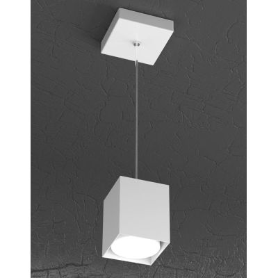 PLATE SOSPENSIONE SINGOLA A CUBO IN METALLO 4 COLORI CON LAMPADINA ATTACCO GX53 Top Light Illuminazione - Cristalensi Shop Onlin