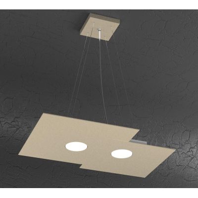 PLATE SOSPENSIONE RETTANGOLARE 3 LUCI IN METALLO 4 COLORI MODERNA LAMPADINE ATTACCO GX53 Top Light Illuminazione - Cristalensi S