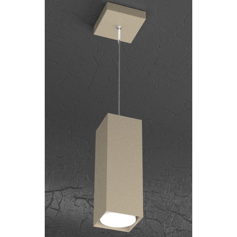 PLATE SOSPENSIONE SINGOLA MODERNA H25 IN METALLO 4 COLORI CON LAMPADINA ATTACCO GX53 Top Light Illuminazione - Cristalensi Shop 