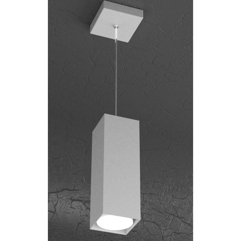 PLATE SOSPENSIONE SINGOLA MODERNA H25 IN METALLO 4 COLORI CON LAMPADINA ATTACCO GX53 Top Light Illuminazione - Cristalensi Shop 