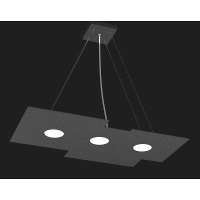 PLATE SOSPENSIONE RETTANGOLARE 5 LUCI IN METALLO 4 COLORI MODERNA LAMPADINE ATTACCO GX53 Top Light Illuminazione - Cristalensi S