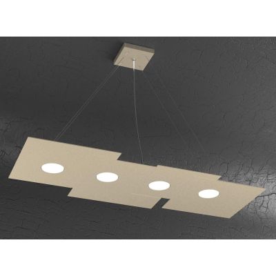 PLATE SOSPENSIONE RETTANGOLARE 7 LUCI IN METALLO 4 COLORI MODERNA LAMPADINE ATTACCO GX53 Top Light Illuminazione - Cristalensi S