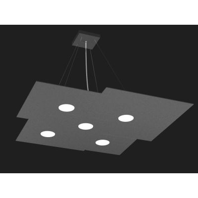 PLATE SOSPENSIONE 7 LUCI IN METALLO 4 COLORI MODERNA LAMPADINE ATTACCO GX53 Top Light Illuminazione - Cristalensi Shop Online