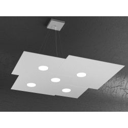 PLATE SOSPENSIONE 7 LUCI IN METALLO 4 COLORI MODERNA LAMPADINE ATTACCO GX53 Top Light Illuminazione - Cristalensi Shop Online 2