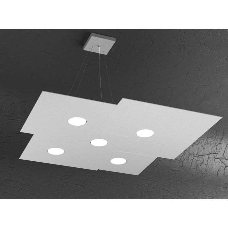 PLATE SOSPENSIONE 7 LUCI IN METALLO 4 COLORI MODERNA LAMPADINE ATTACCO GX53 Top Light Illuminazione - Cristalensi Shop Online