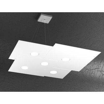 PLATE SOSPENSIONE 7 LUCI IN METALLO 4 COLORI MODERNA LAMPADINE ATTACCO GX53 Top Light Illuminazione - Cristalensi Shop Online