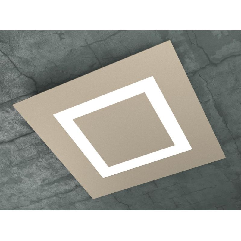 CARPET PLAFONIERA IN 3 COLORI LATO 58 CM A LED 80W LAMPADINE SOSTITUIBILI Top Light Illuminazione - Cristalensi Shop Online