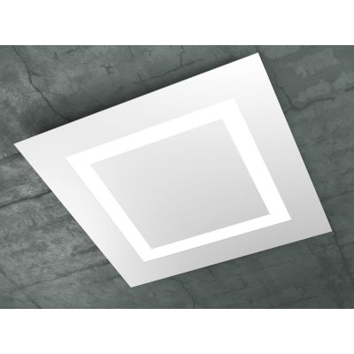 CARPET PLAFONIERA IN 3 COLORI LATO 58 CM A LED 80W LAMPADINE SOSTITUIBILI Top Light Illuminazione - Cristalensi Shop Online