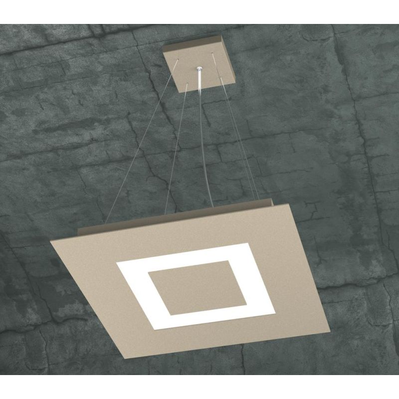 CARPET SOSPENSIONE IN TRE COLORI LATO 39 CM A LED 40W LAMPADINE SOSTITUIBILI Top Light Illuminazione - Cristalensi Shop Online