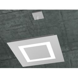 CARPET SOSPENSIONE IN TRE COLORI LATO 48 CM A LED 74W LAMPADINE SOSTITUIBILI Top Light Illuminazione - Cristalensi Shop Online 2