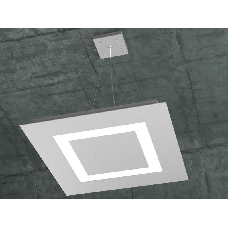 CARPET SOSPENSIONE IN TRE COLORI LATO 48 CM A LED 74W LAMPADINE SOSTITUIBILI Top Light Illuminazione - Cristalensi Shop Online