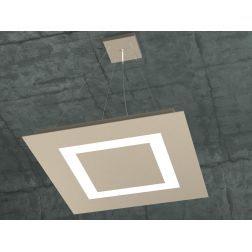 CARPET SOSPENSIONE IN TRE COLORI LATO 48 CM A LED 74W LAMPADINE SOSTITUIBILI Top Light Illuminazione - Cristalensi Shop Online