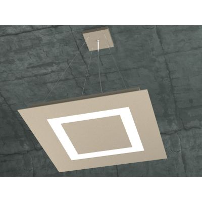CARPET SOSPENSIONE IN TRE COLORI LATO 48 CM A LED 74W LAMPADINE SOSTITUIBILI Top Light Illuminazione - Cristalensi Shop Online