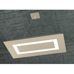 CARPET SOSPENSIONE RETTANGOLARE MEDIA IN 3 COLORI A LED 96W LAMPADINE SOSTITUIBILI Top Light Illuminazione - Cristalensi Shop On 2