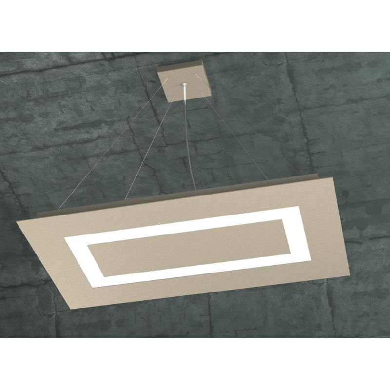 CARPET SOSPENSIONE RETTANGOLARE MEDIA IN 3 COLORI A LED 96W LAMPADINE SOSTITUIBILI Top Light Illuminazione - Cristalensi Shop On