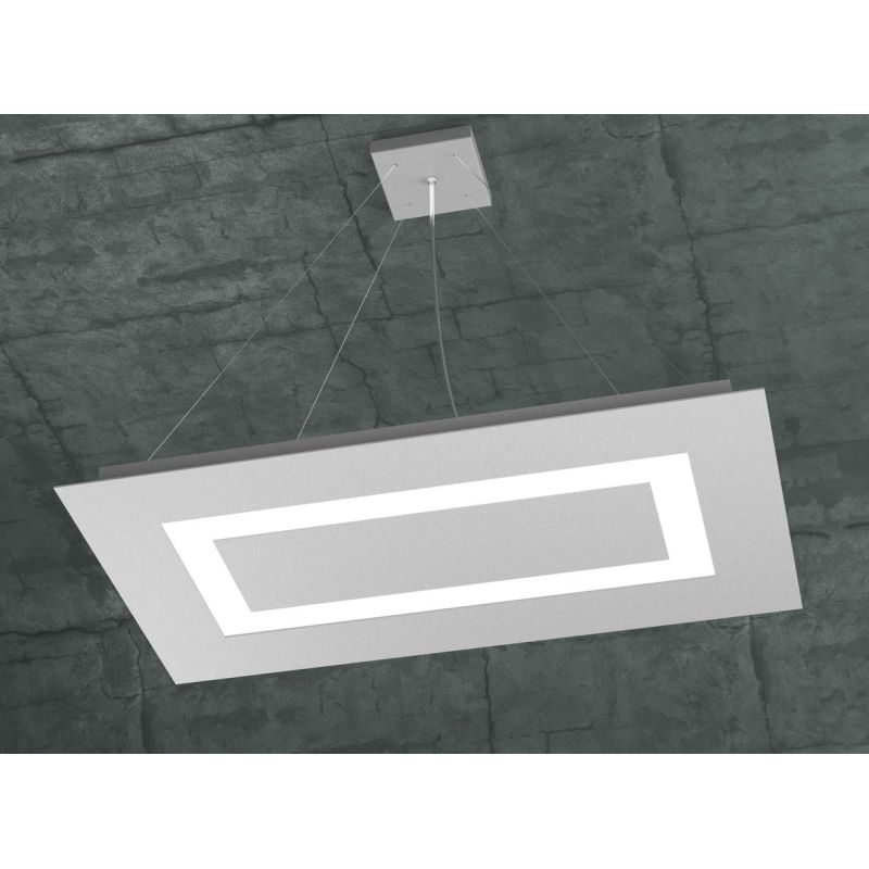 CARPET SOSPENSIONE RETTANGOLARE MEDIA IN 3 COLORI A LED 96W LAMPADINE SOSTITUIBILI Top Light Illuminazione - Cristalensi Shop On