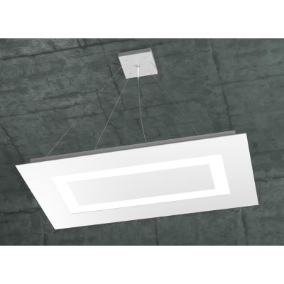 CARPET SOSPENSIONE RETTANGOLARE MEDIA IN 3 COLORI A LED 96W LAMPADINE SOSTITUIBILI Top Light Illuminazione - Cristalensi Shop On