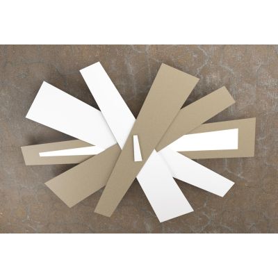 RIBBON PLAFONIERA OVALE GRANDE IN METALLO VERNICIATO SABBIA A LED 40W SOSTITUIBILI Top Light Illuminazione - Cristalensi Shop On